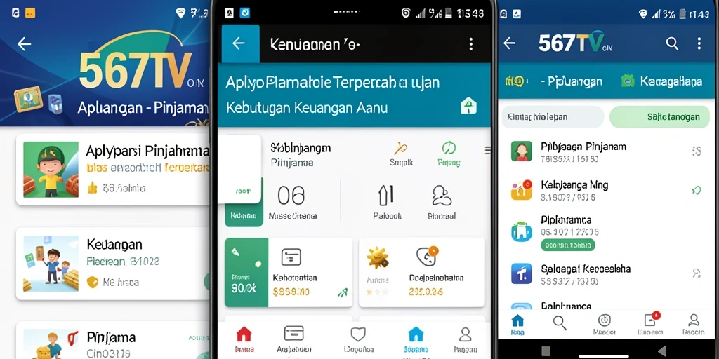 Tampilan antarmuka aplikasi 567TV untuk pinjaman yang user-friendly.