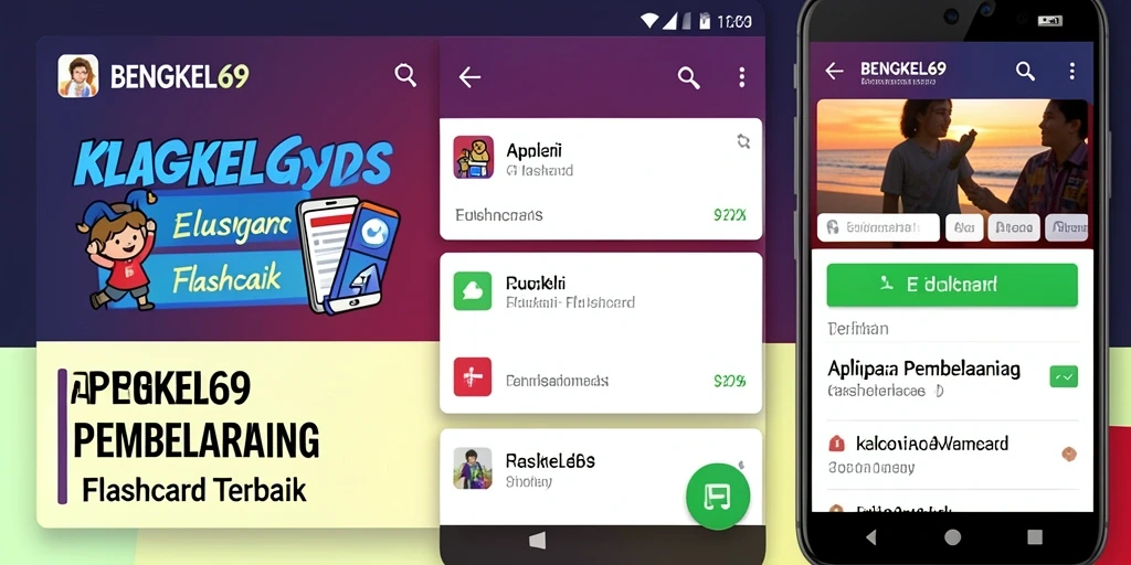 Screenshot dari antarmuka BENGKEL69 yang menunjukkan fitur Flashcard.