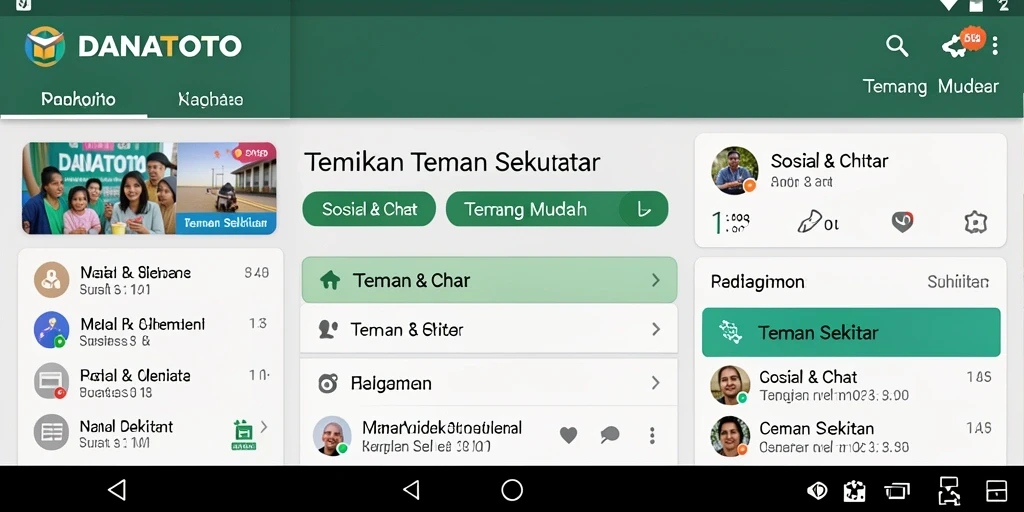 Tampilan antarmuka aplikasi DANATOTO yang intuitif dan menarik.