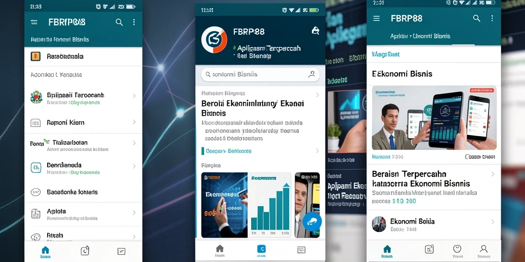 Antarmuka FBRP88 yang modern dan informatif untuk berita Ekonomi Bisnis.