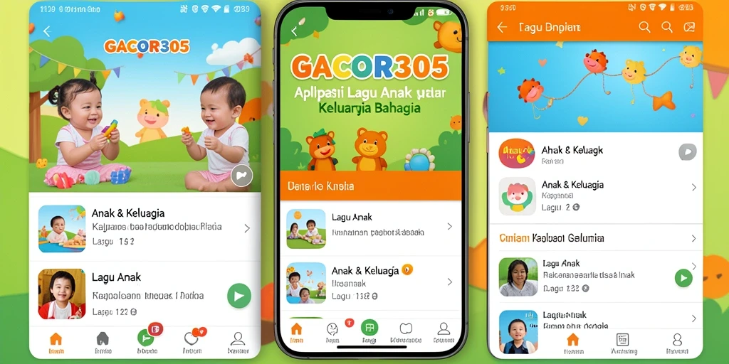 Antarmuka GACOR305 menampilkan beragam lagu anak yang menyenangkan.