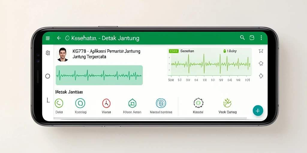 Antarmuka KG778 menampilkan pemantauan detak jantung secara real-time.