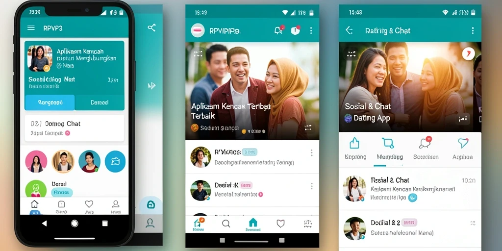 Antarmuka RPVIP3 yang menarik untuk aplikasi kencan.