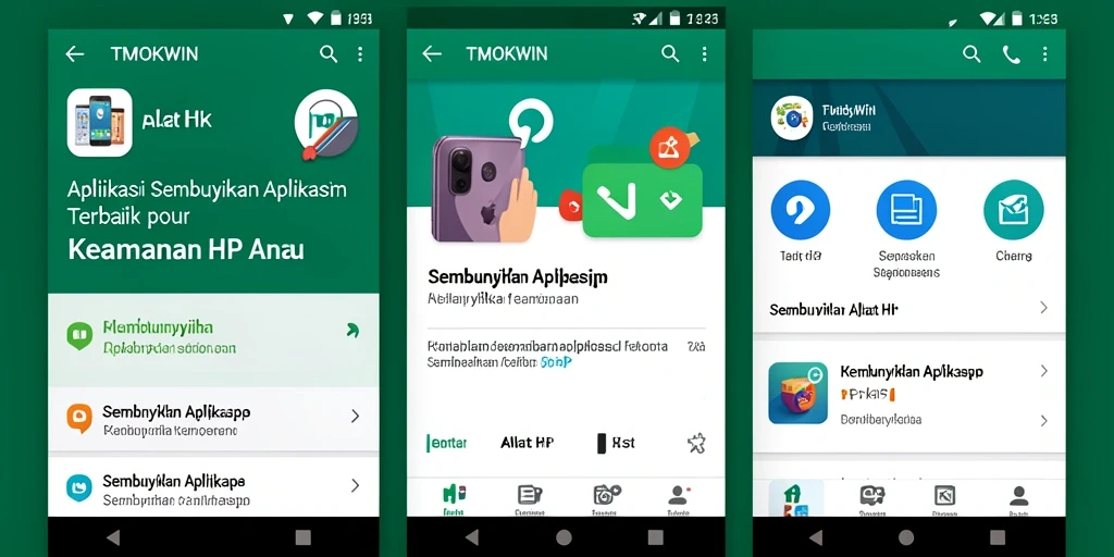 Tampilan antarmuka TMOKWIN yang mudah dan intuitif untuk menyembunyikan aplikasi.